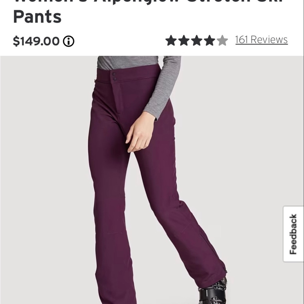 Eddie Bauer Women's Navy Blue Straight Leg Pants (color for illustration only)